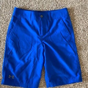 Blue golf shorts